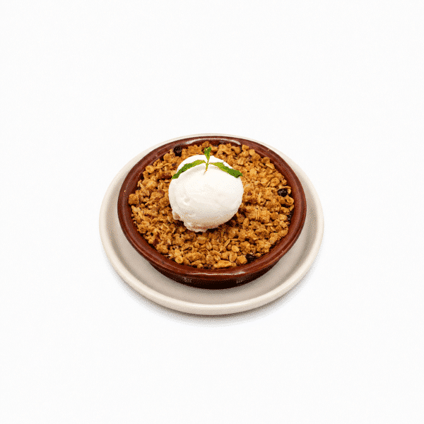 Blackberry & Apricot Crumble
